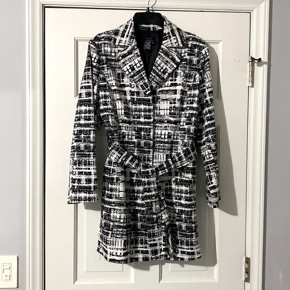 Jules & Leopold Black and White Pea Coat